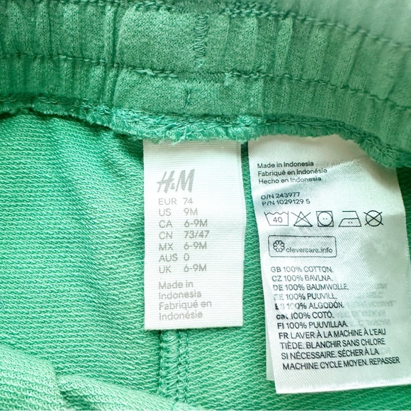 Cotton Jersey Sweatpant Shorts In Green NWOT - Picture 4 of 9